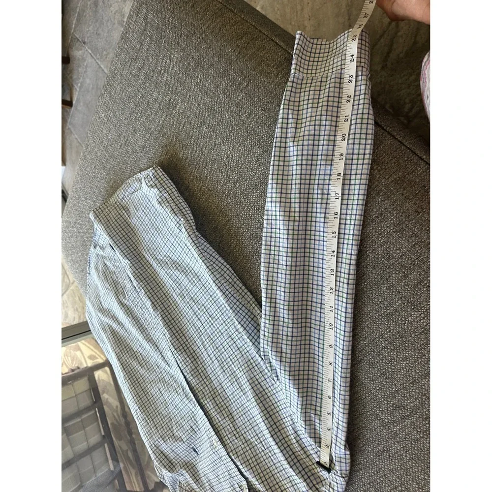 Polo Ralph Lauren Boys XL 18-20 Natural Stretch Plaid Button Down Shirt Pony EUC